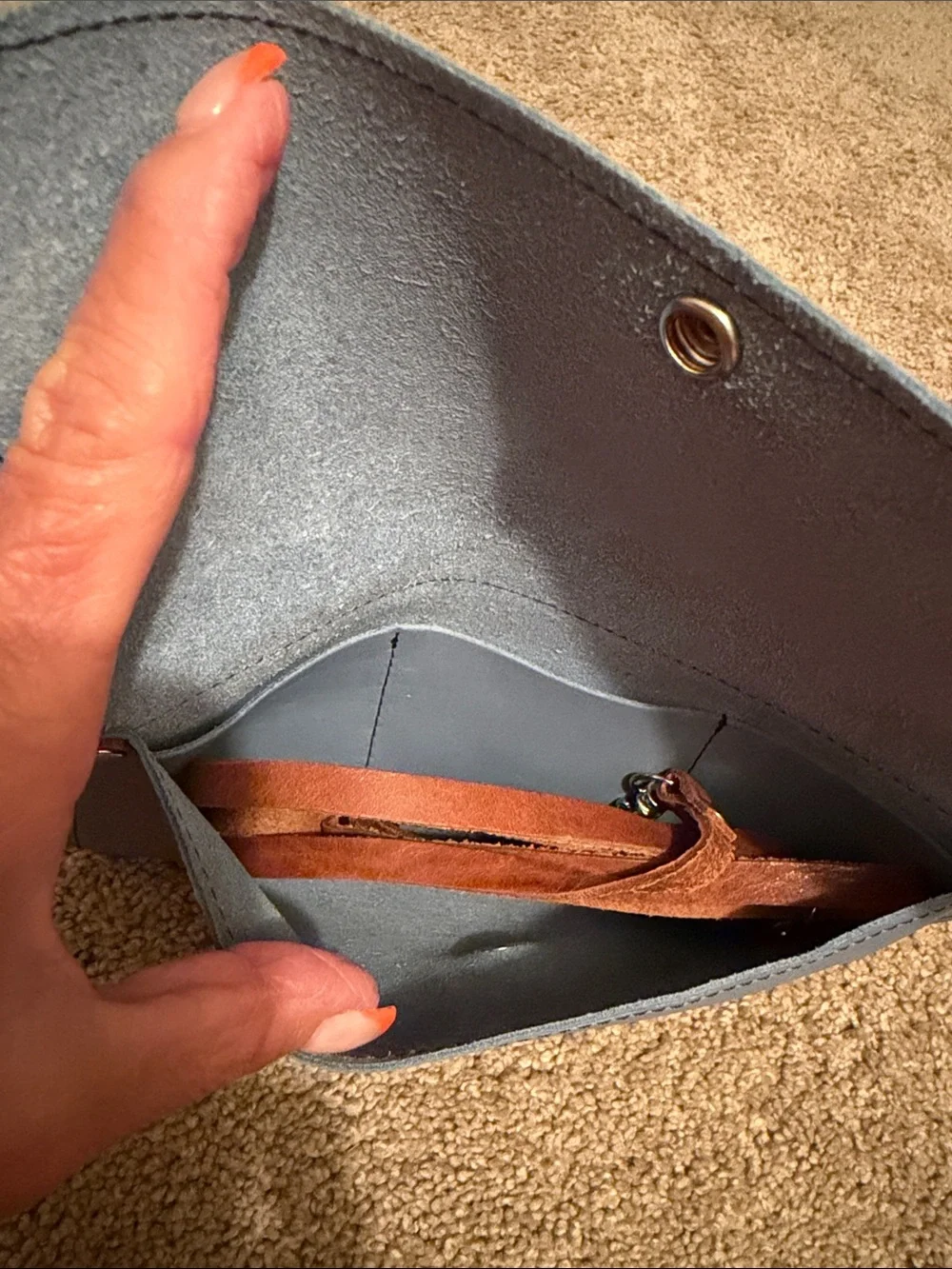 Jill’s homestead  Light Blue Wristlet Clutch Wallet